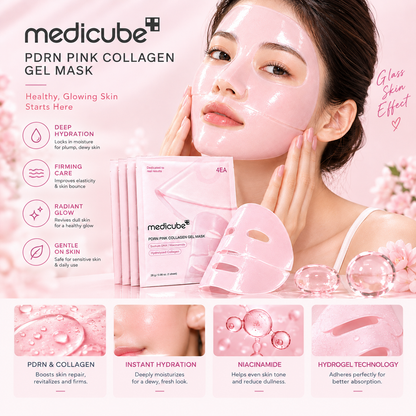 Medicube PDRN Pink Collagen Jelly Gel Mask – Korean Glass Skin Hydrating & Firming Face Mask